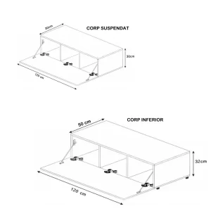 corp living suspendat si inferior vedere interior