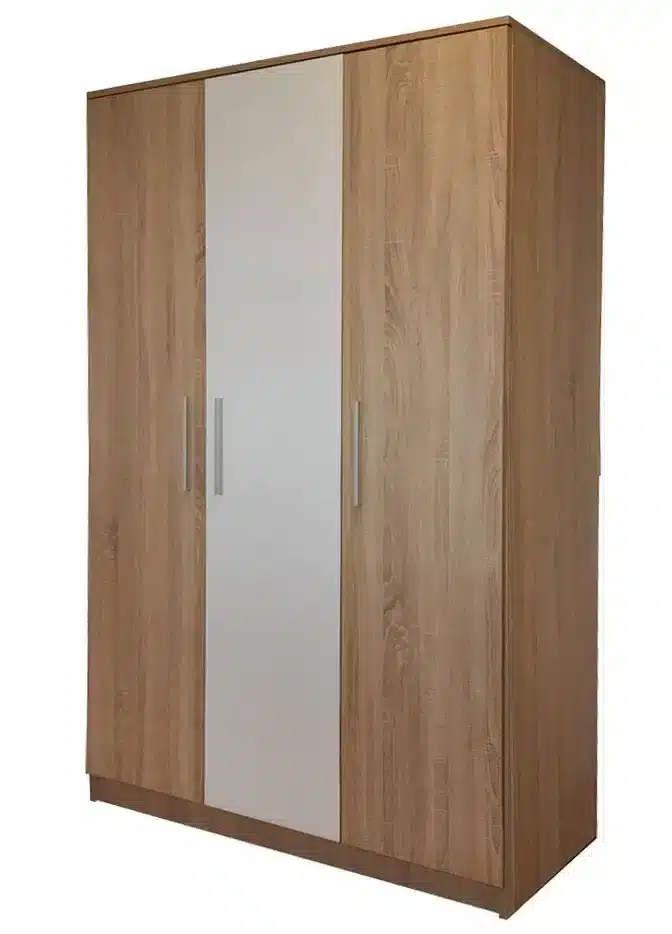 Dulap Sonoma, Stejar Sonoma si Alb,L135xH200xA50 cm