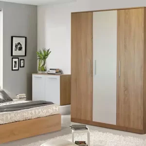 Dulap Sonoma, Stejar Sonoma si Alb,L135xH200xA50 cm