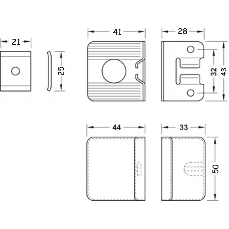 Coltare cu masca, Alb, 10 buc, pentru suspendare corpuri mobilier