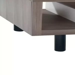 Picior Cilindric, Negru, H 8 cm, din lemn de fag