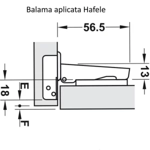 Set 2 Balamale aplicate Hafele, cu placute incluse.