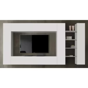 Living Broadway PAL alb, cu 5 usi, corpuri sufragerie