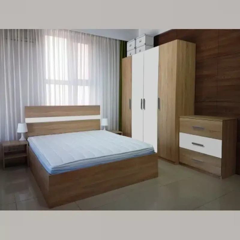 dormitor salonic PAL sonoma si alb