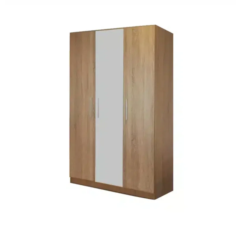 Mobilier dulap Sonoma din PAL Stejar Sonoma si Alb, dulap 3 usi H200xA50xL180 cm