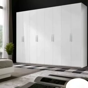 Dulap Mondo 8, Alb, L320xH220xA50 cm, balamale cu amortizor,