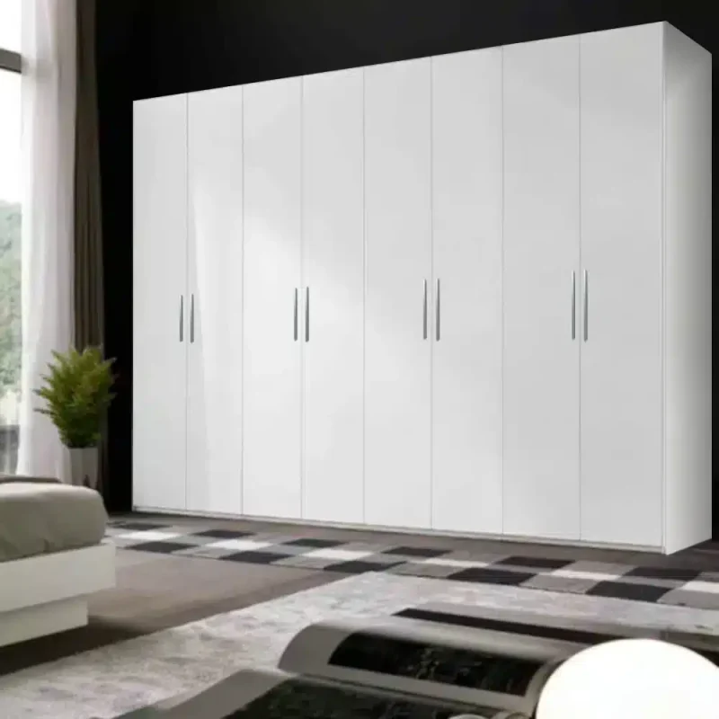 Dulap Mondo 8, Alb, L320xH220xA50 cm, balamale cu amortizor,