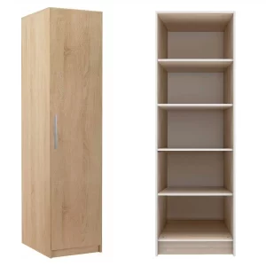 Dulap 1 usa Stejar Sonoma cu 5 polite