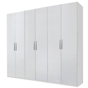 Dulap Mondo 6, Alb, L240xH220 xA50, balamale cu amortizor