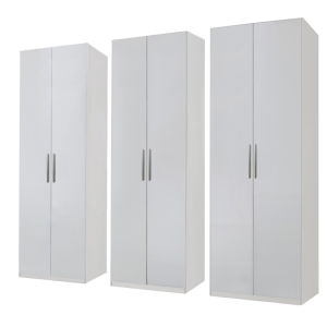 Dulap Mondo 6, Alb, L240xH220 xA50, balamale cu amortizor