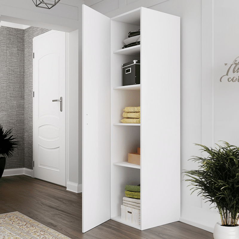 Dulap E4 cu o usa si 4 polite din PAL Alb 18 mm cant ABS