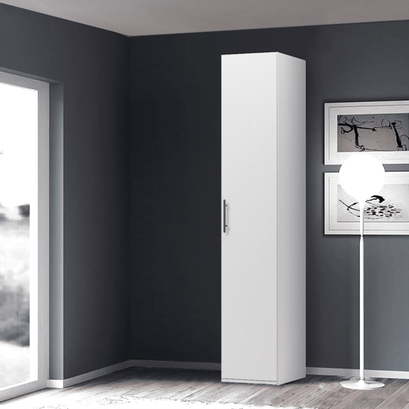 Dulap E4 cu 1 usa si 4 polite, Alb