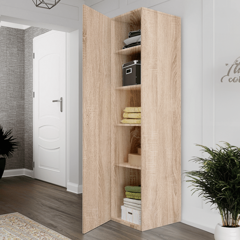 Dulap cu 1 usa si 4 polite din PAL Stejar Sonoma