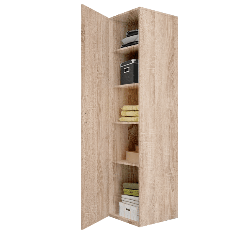 mobilier dormitor dulap cu 1 usa si polite PAL stejar