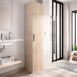 1.Dulap 1 usa Sonoma manere negre dulap 1 usa Stejar Sonoma polite sau bare de haine din PAL melaminat de 18 mm cant ABS