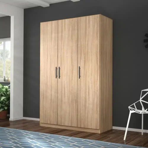 dulap Sonoma din PAL Stejar Sonoma / Bardolino cu 3 usi si polite mobile