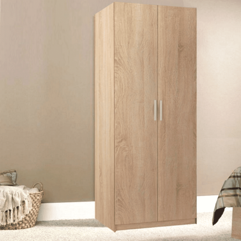 Dulap Mondo 2BH, Stejar Sonoma, H 220 cm, balamale cu amortizor