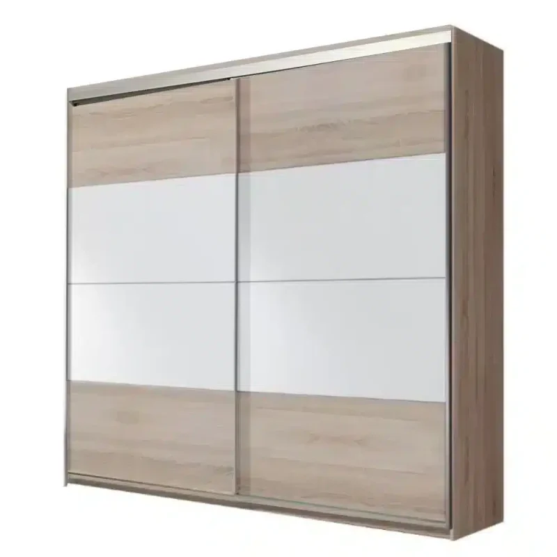 Dressing cu usi culisante din PAL Stejar Sonoma si Alb