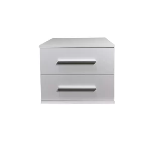 Noptiera Alegria cu 2 sertare, Alb, H40xL50XA40 cm