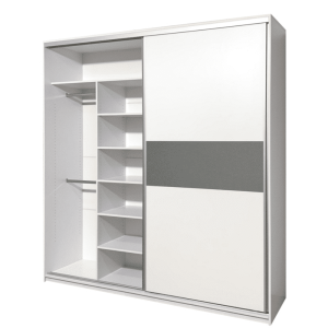 Dressing cu usi culisante PAL Alb si Gri