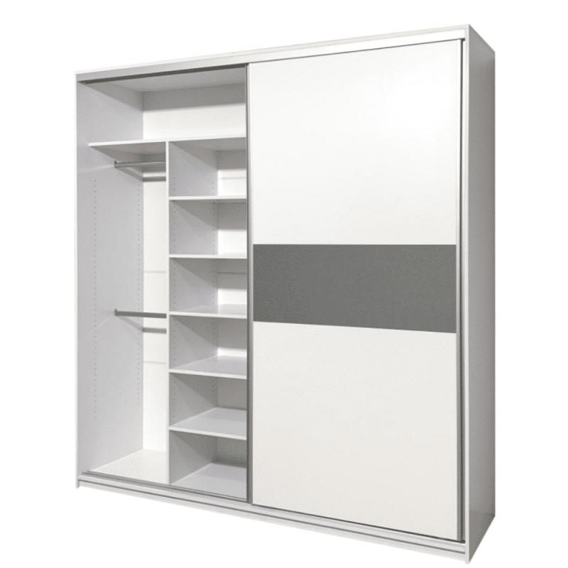 Dressing cu usi culisante PAL Alb si Gri