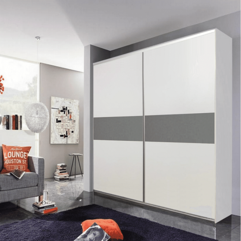 Dressing cu usi culisante PAL Alb si Gri