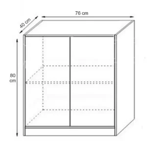 Mobila Dormitor Sonoma, Dulap 3 Usi, PAL 18 mm, Alb
