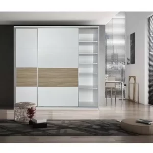 Dressing cu usi culisante 3f Alb si Stejar Urban