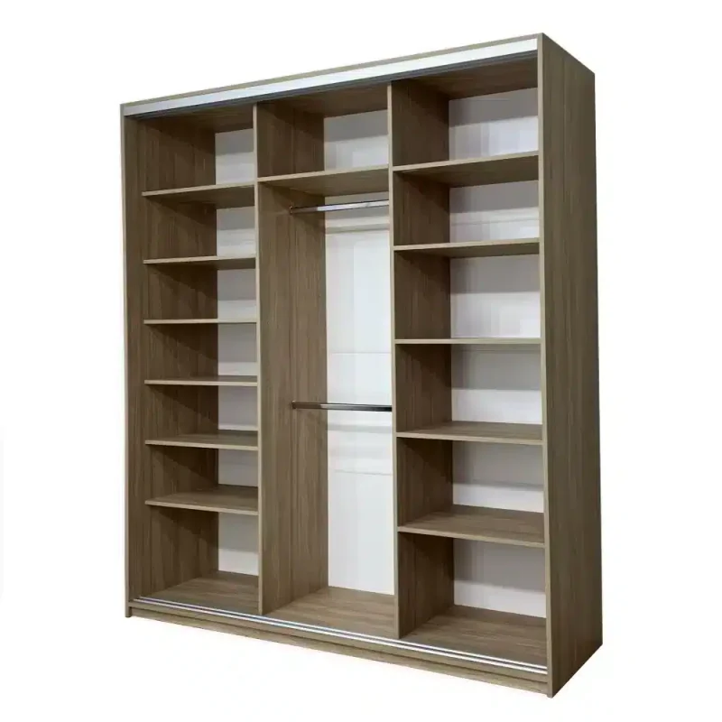 Dressing cu usi culisante Stejar Urban / Grafit / Gold / Cashmere