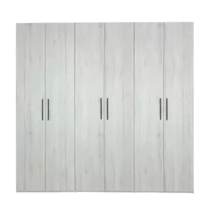 Dulap Mondo 6, Stejar Monaco Alb, L240xH220xA50, balamale cu amortizor