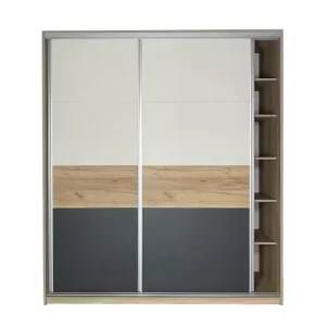 Dressing cu usi culisante Stejar Urban / Grafit / Gold / Cashmere