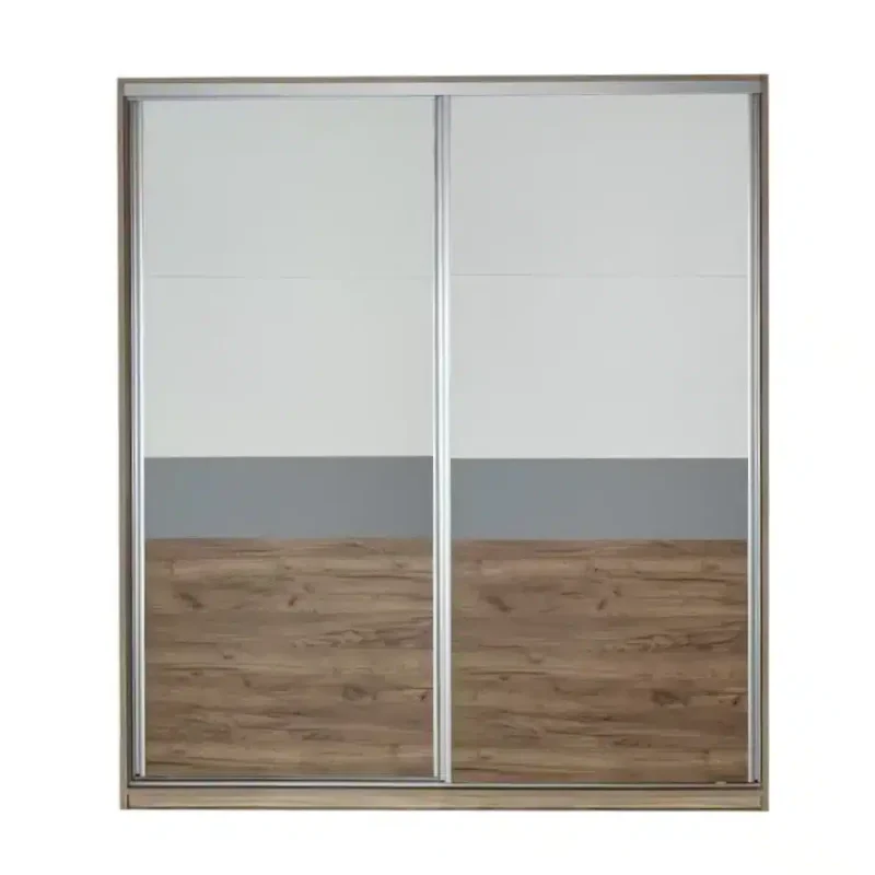 Dressing cu usi culisante 3f Cadrul Stejar Tobacco usi Stejar / Gri / Grej