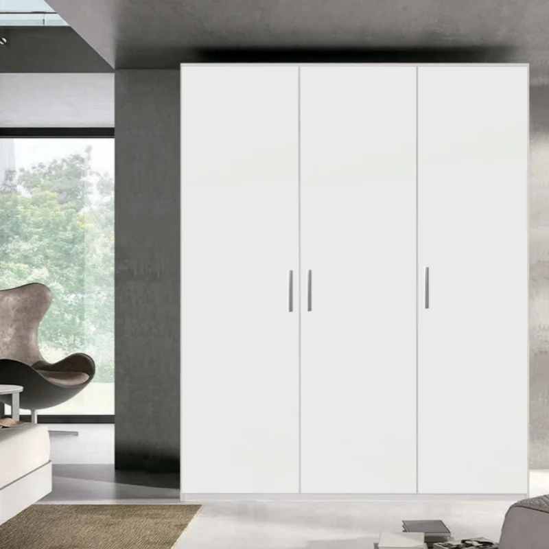 Dulap Sonoma cu 3 usi, cu 4 rafturi si 2 bre de haine