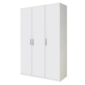 Dulap depozitare cu 3 usi, 4 polite, 2 bare haine