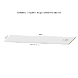 polita 43 x 48 cm pentru dulap Salonic si Sonoma