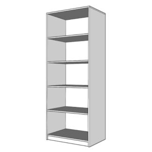 interior dulap cu 4 polite mobile