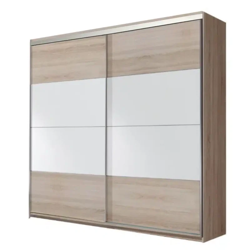 Dressing cu usi culisante din PAL Stejar Sonoma si Alb