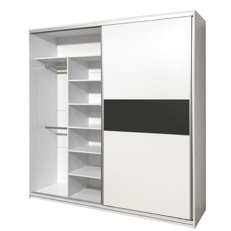 Dressing cu usi culisante PAL Alb si Grafit