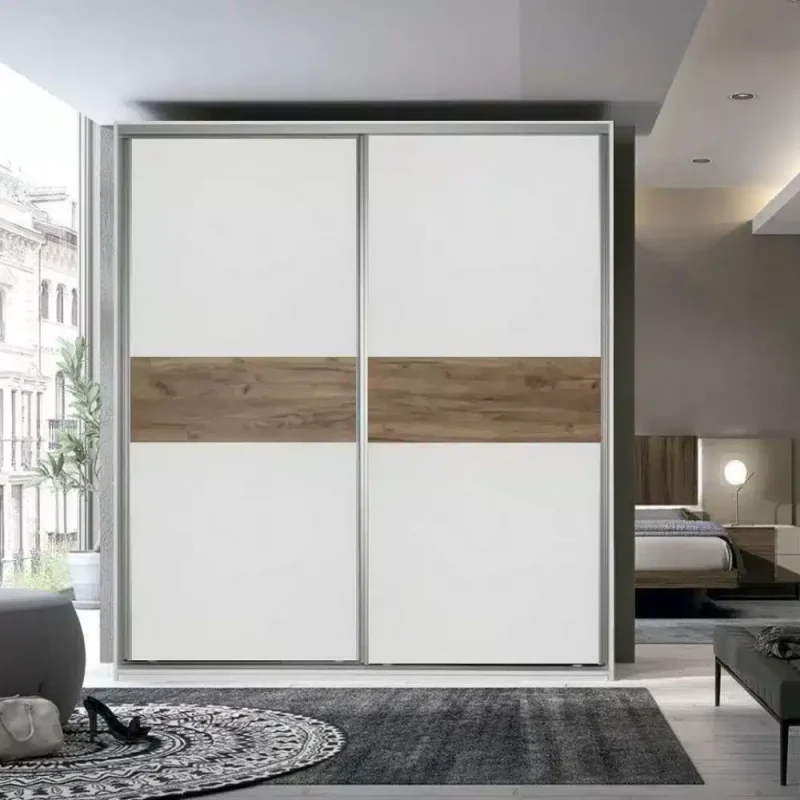 Dressing cu usi culisante, Alb si Stejar Tobacco