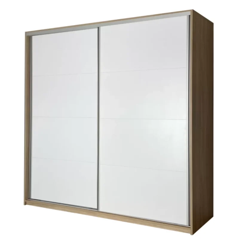 Dressing Stejar Urban cu usi albe este realizat pe 32 de dimensiuni, din PAL melaminat pe ambele fete, de 18 mm, cant ABS.