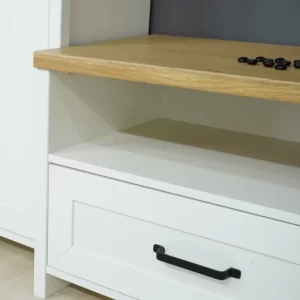 Comoda TV Verne  Alb / Stejar Pietros H53 x L138 x A45 cm cu 2 sertare