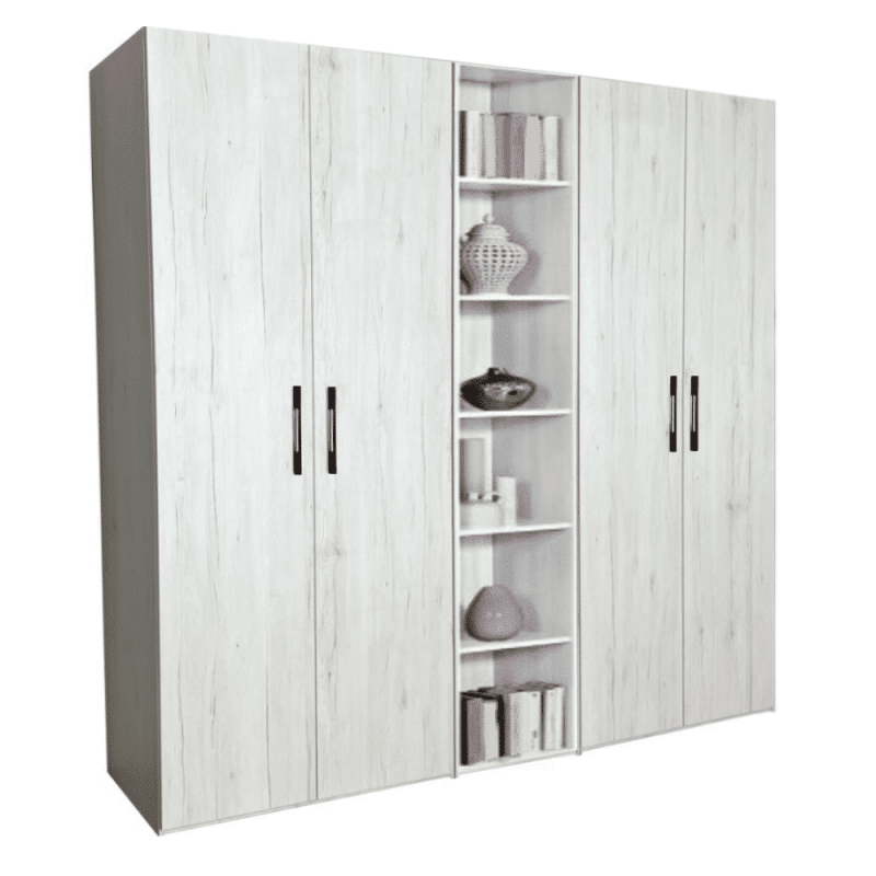 Dulap Mondo cu Etajera, Stejar Monaco, H 220 cm, balamale cu amortizor