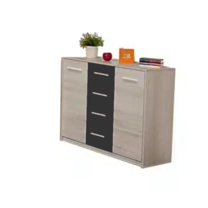 Comoda Scarlet Stejar Ferrara/Grafit H 90 x L 120 x A 40 cm PAL 18 mm