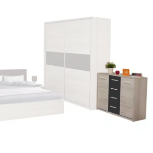 Comoda Scarlet Stejar Ferrara/Grafit H 90 x L 120 x A 40 cm PAL 18 mm