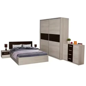 Comoda Scarlet Stejar Ferrara/Grafit H 90 x L 120 x A 40 cm PAL 18 mm