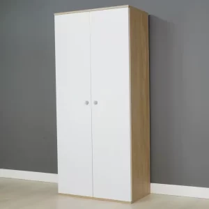 dulap pantofar din PAL Stejar Urban si Alb