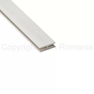 Profil H, Alb, PVC, pentru imbinare PFL, lungime 2 m, set de 10 bucati