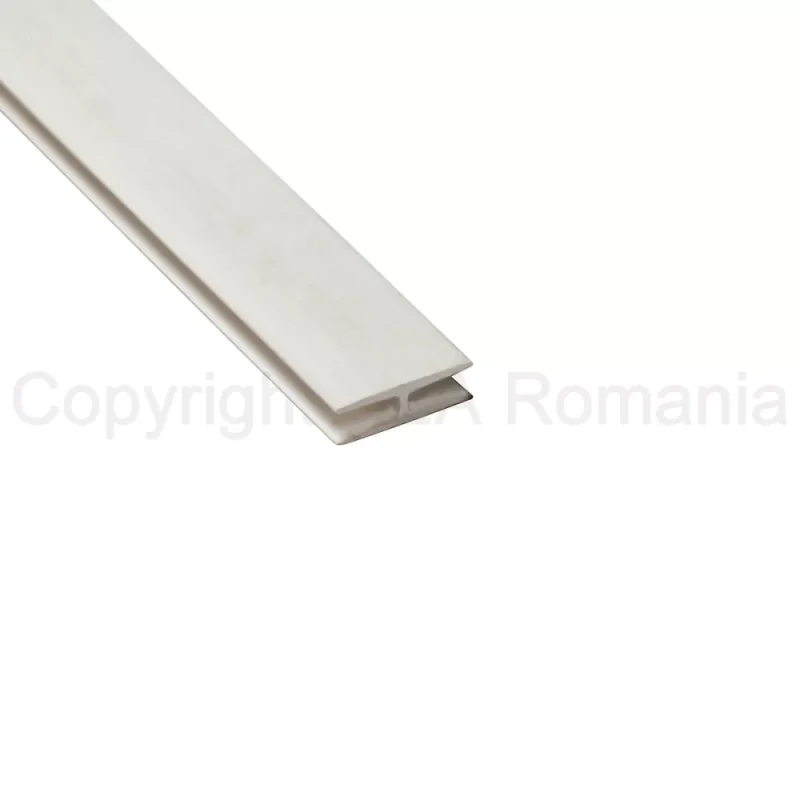 Profil H, Alb, PVC, pentru imbinare PFL, lungime 2 m, set de 10 bucati