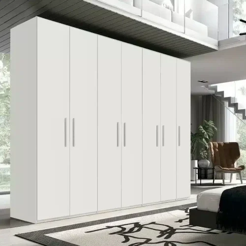 Dulap Lara 7, Alb, L315xH200xA50 cm, PAL 18 mm