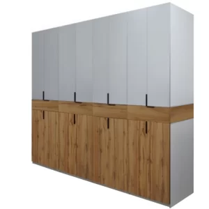 dulap kig 8s din PAL Stejar Gold si Gri